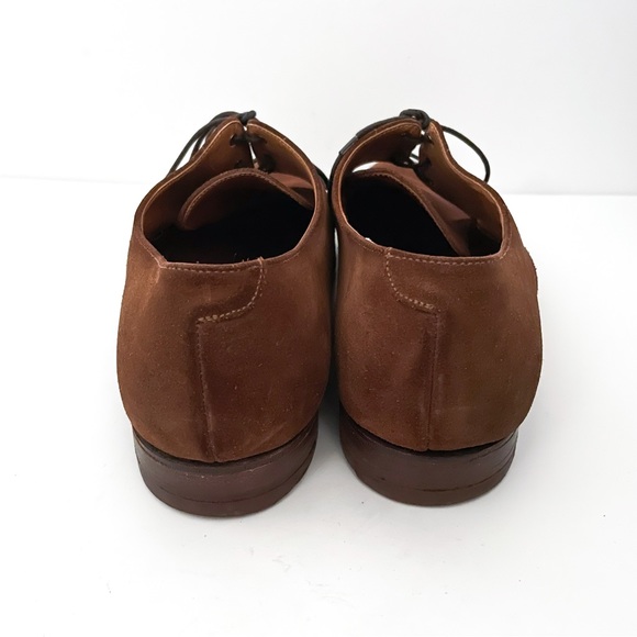 Shipton Brown Suede Lace Up Plain Toe Oxford Dress Shoes